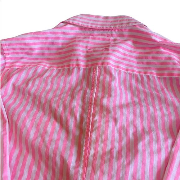 ⭐️⭐️HOST PICK⭐️⭐️ EUC Pink Tartan pink and white striped shirt - Picture 7 of 10